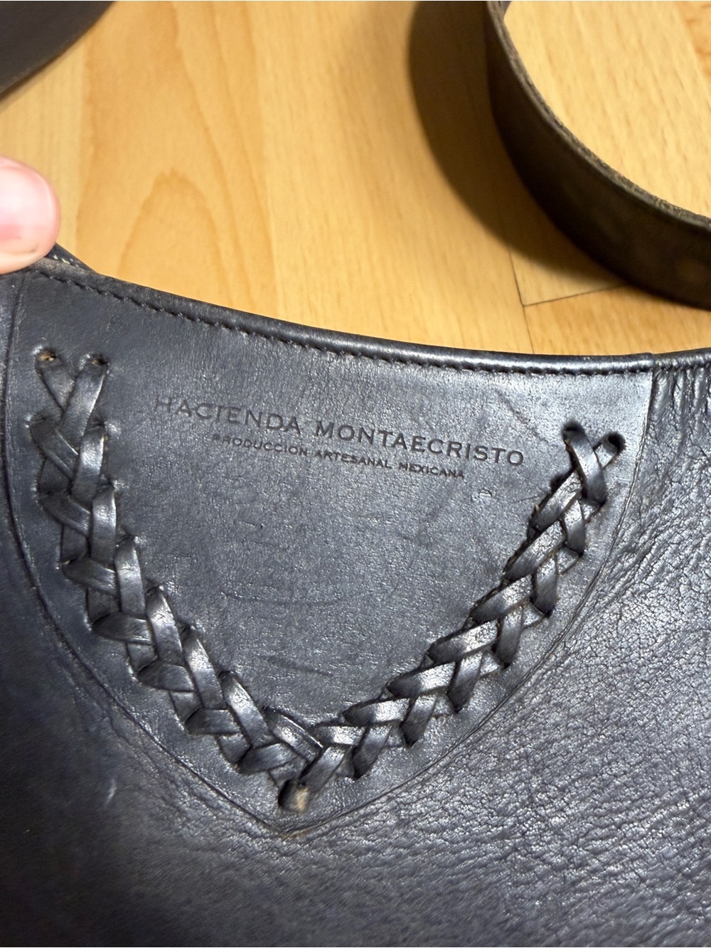 Hand Crafted Genuine Leather Chocolate Brow Crossbody Hobo Bag - Picture 3 of 13